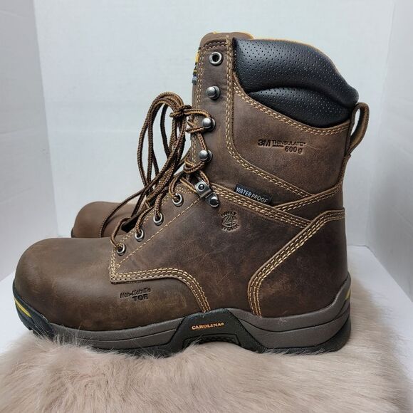 Carolina Men\'s Insulated Bruno Hi Comp Toe Dark Brown Boots Shoes Size 10.5